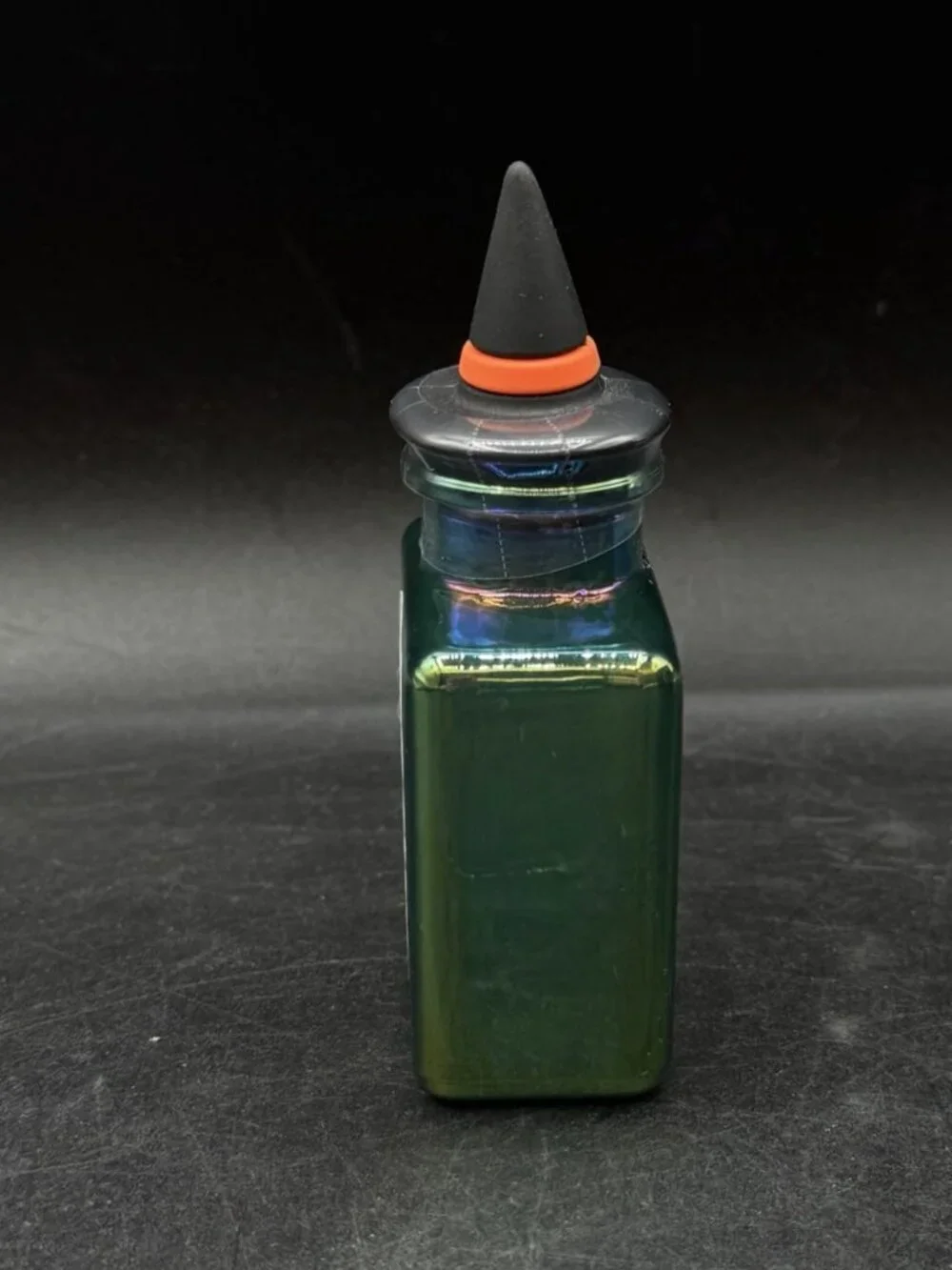 Target Mini Glass Green Tonic Potion Bottle Witch’s Hat Iridescent Halloween NEW